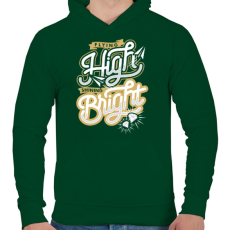 PRINTFASHION Csillogj - Férfi kapucnis pulóver - Sötétzöld