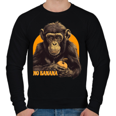 PRINTFASHION Csimpánz és az alma - Férfi pulóver - Fekete