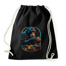 PRINTFASHION Csimpánz gyümölcsöt eszik - Sportzsák, Tornazsák - Fekete tornazsák