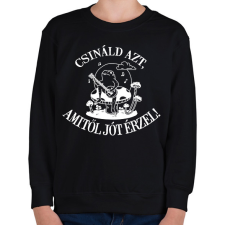 PRINTFASHION Csináld azt, amitől jót érzel! - Gyerek pulóver - Fekete gyerek pulóver, kardigán