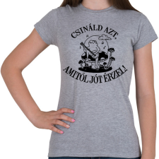 PRINTFASHION Csináld azt, amitől jót érzel! - Női póló - Sport szürke női póló