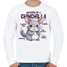 PRINTFASHION Csincsilla anatómia - Férfi pulóver - Fehér férfi pulóver, kardigán