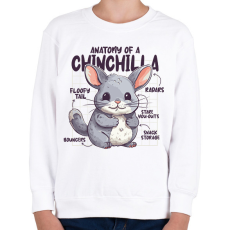 PRINTFASHION Csincsilla anatómia - Gyerek pulóver - Fehér