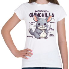 PRINTFASHION Csincsilla anatómia - Női póló - Fehér