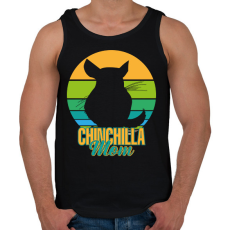 PRINTFASHION Csincsilla anya - Férfi atléta - Fekete