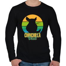 PRINTFASHION Csincsilla apa - Férfi hosszú ujjú póló - Fekete férfi póló