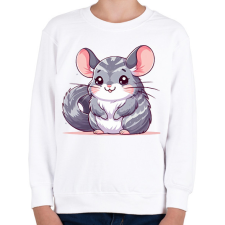 PRINTFASHION Csincsilla  - Gyerek pulóver - Fehér gyerek pulóver, kardigán