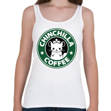 PRINTFASHION Csincsilla kávé - Női atléta - Fehér