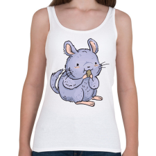 PRINTFASHION Csincsilla - Női atléta - Fehér női trikó