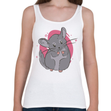 PRINTFASHION Csincsilla - Női atléta - Fehér női trikó