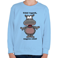 PRINTFASHION Csini vagyok - Gyerek pulóver - Világoskék