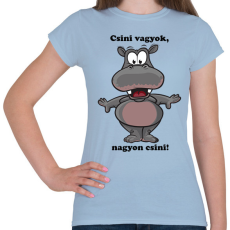 PRINTFASHION Csini vagyok - Női póló - Világoskék