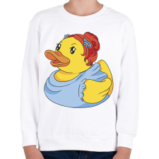 PRINTFASHION Csinos gumikacsa - Gyerek pulóver - Fehér gyerek pulóver, kardigán