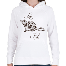 PRINTFASHION Csipke patkány - Női kapucnis pulóver - Fehér női pulóver, kardigán