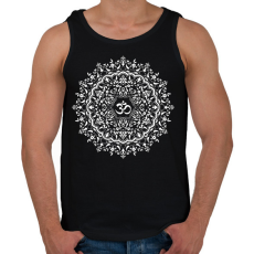 PRINTFASHION Csipkés mandala - Férfi atléta - Fekete