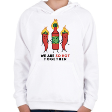 PRINTFASHION Csípős szerelem - Gyerek kapucnis pulóver - Fehér gyerek pulóver, kardigán