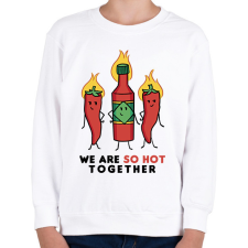 PRINTFASHION Csípős szerelem - Gyerek pulóver - Fehér gyerek pulóver, kardigán