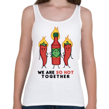 PRINTFASHION Csípős szerelem - Női atléta - Fehér női trikó