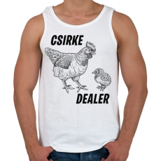 PRINTFASHION Csirke dealer - Férfi atléta - Fehér