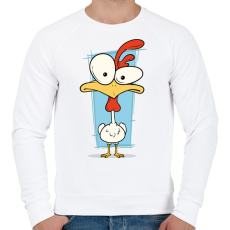 PRINTFASHION Csirke - Férfi pulóver - Fehér