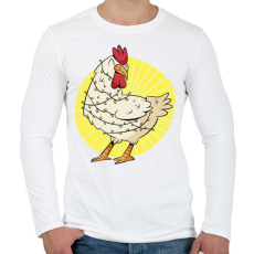 PRINTFASHION Csirke karácsony - Férfi hosszú ujjú póló - Fehér