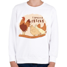 PRINTFASHION Csirkék - Gyerek pulóver - Fehér gyerek pulóver, kardigán