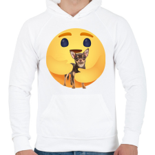 PRINTFASHION Csivava - Férfi kapucnis pulóver - Fehér férfi pulóver, kardigán