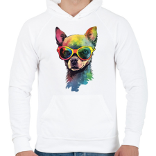 PRINTFASHION csivava - Férfi kapucnis pulóver - Fehér férfi pulóver, kardigán