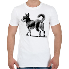 PRINTFASHION Csivava / Kutyás / Kutya rajz - Férfi póló - Fehér férfi póló