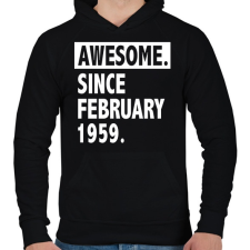 PRINTFASHION Csodálatos 1959 február óta - Férfi kapucnis pulóver - Fekete férfi pulóver, kardigán