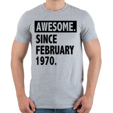 PRINTFASHION Csodálatos 1970 február óta - Férfi póló - Sport szürke