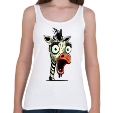 PRINTFASHION Csodálkozó zebra - Női atléta - Fehér női trikó