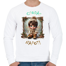 PRINTFASHION Csodás napot! - Férfi pulóver - Fehér férfi pulóver, kardigán