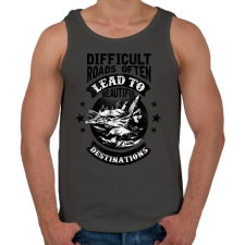 PRINTFASHION Csodás utak - Férfi atléta - Sötétszürke atléta, trikó