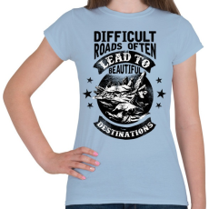 PRINTFASHION Csodás utak - Női póló - Világoskék