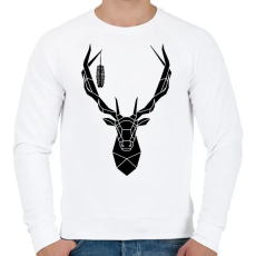 PRINTFASHION Csodaszarvas - Férfi pulóver - Fehér