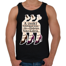 PRINTFASHION csoki és cipők - Férfi atléta - Fekete atléta, trikó