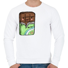 PRINTFASHION Csoki - Férfi pulóver - Fehér