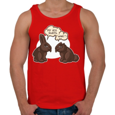 PRINTFASHION Csokinyuszik - Férfi atléta - Piros