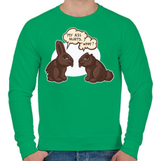 PRINTFASHION Csokinyuszik - Férfi pulóver - Zöld