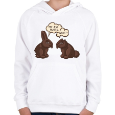 PRINTFASHION Csokinyuszik - Gyerek kapucnis pulóver - Fehér gyerek pulóver, kardigán