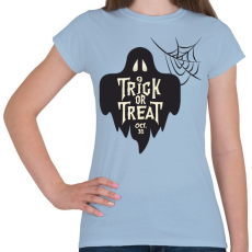 PRINTFASHION Csokit vagy csalunk! - Női póló - Világoskék