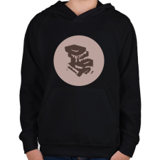 PRINTFASHION csokoládé - Gyerek kapucnis pulóver - Fekete gyerek pulóver, kardigán