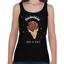 PRINTFASHION CSOKOLADE_NEM_IS_VOLT - Női atléta - Fekete női trikó