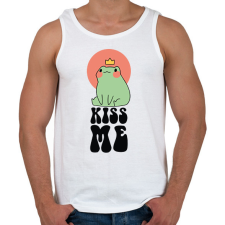 PRINTFASHION Csókolj meg - Béka - Férfi atléta - Fehér atléta, trikó
