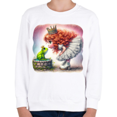PRINTFASHION Csókolj meg! - Gyerek pulóver - Fehér