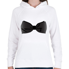 PRINTFASHION Csokornyakkendő - Női kapucnis pulóver - Fehér női pulóver, kardigán