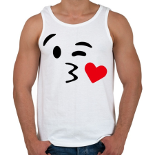 PRINTFASHION Csókos smile - Férfi atléta - Fehér atléta, trikó