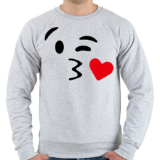 PRINTFASHION Csókos smile - Férfi pulóver - Sport szürke férfi pulóver, kardigán