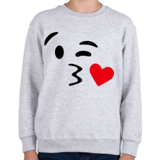 PRINTFASHION Csókos smile - Gyerek pulóver - Sport szürke